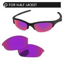 Papaviva Фиолетовый Красный зеркальные поляризованные Сменные линзы для половины солнечные очки к куртке рамка UVA и UVB Защита