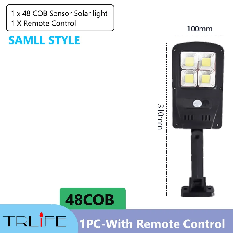 1/2 unids/pack 128 COB luces de calle solares al aire libre, seguridad