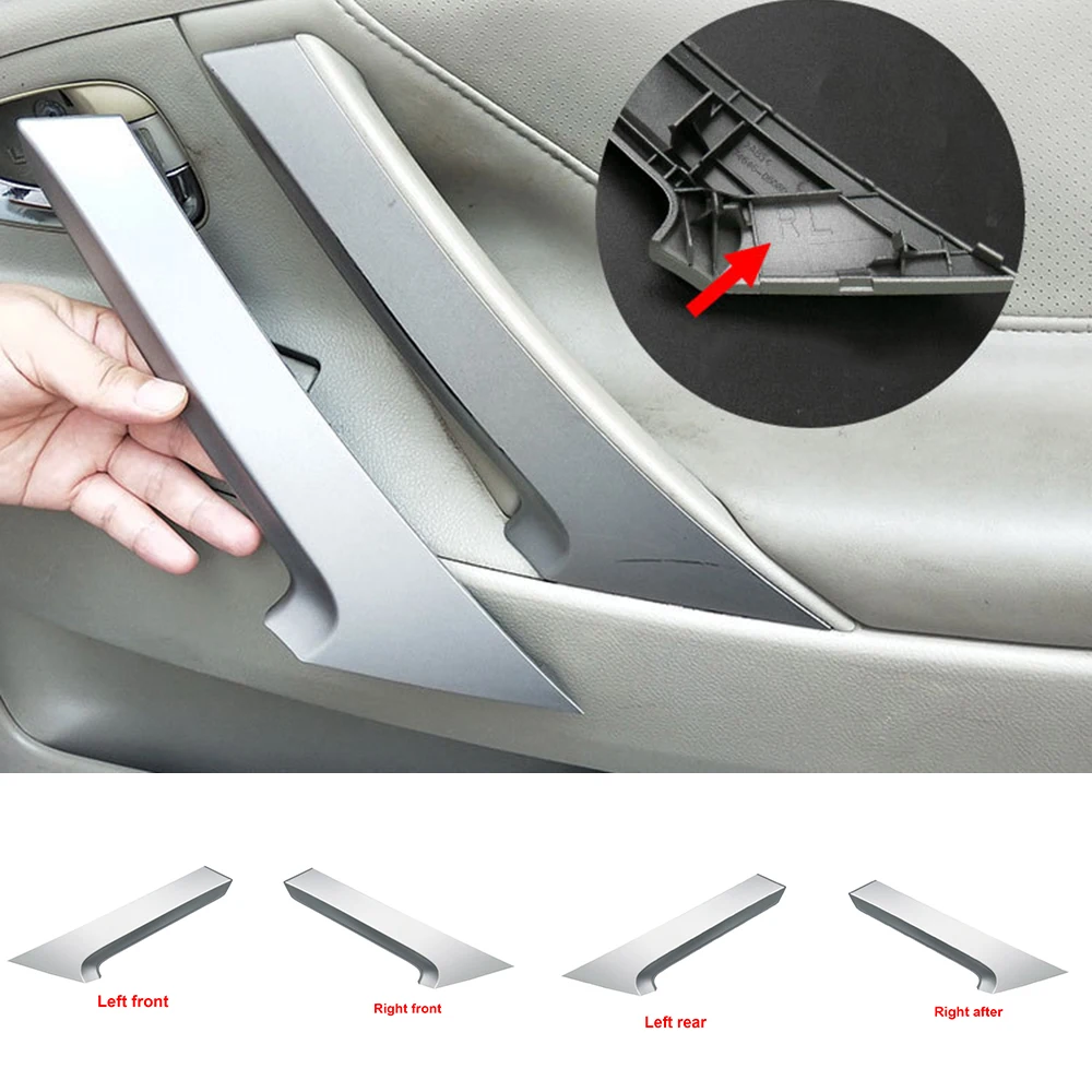 With double tape Door Handle Cover Silver Car Interior Trim Indoor Door Handle Armrest For Toyota Camry 2006-2011 ► Photo 1/6