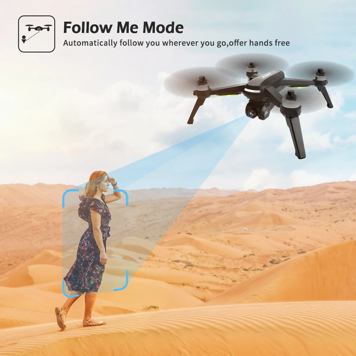 JJRC JJPRO X5 Drone, Follow Me Mode Automatically follow you wherever you go,offer hands free