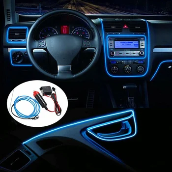 

3meters Light Power cable Strip Blue Car LED Interior Atmosphere Decor