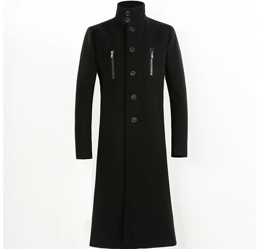 2020 autumn and winter new men's woolen coat 4XL large size slim long trench coat fashion slim wild men's jacket 2020 autumn and winter new men's woolen coat 4XL large size slim long trench coat fashion slim wild men's jacket