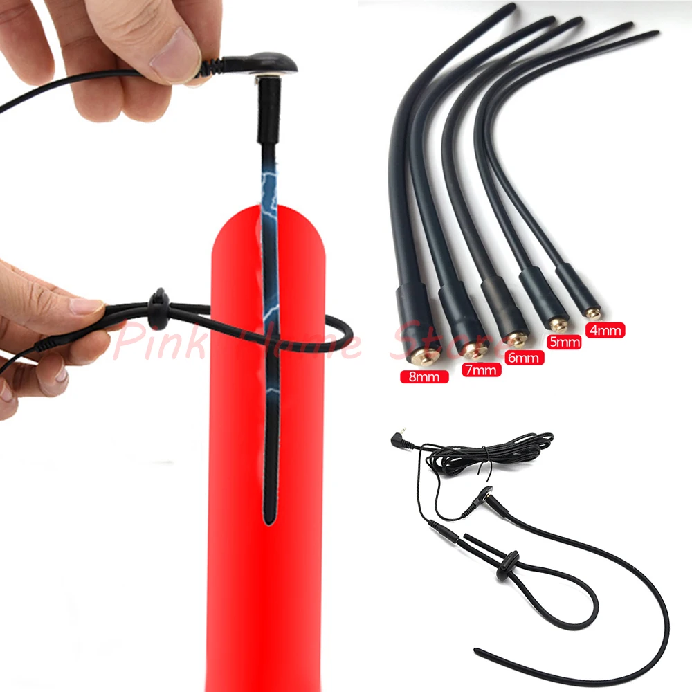 Electro Shock Penis Plug Cock Ring,Electric Stimulation Sex Urethral Toys Urethra Dilator,Male Masturbation Sex Toys Accessories — view 2