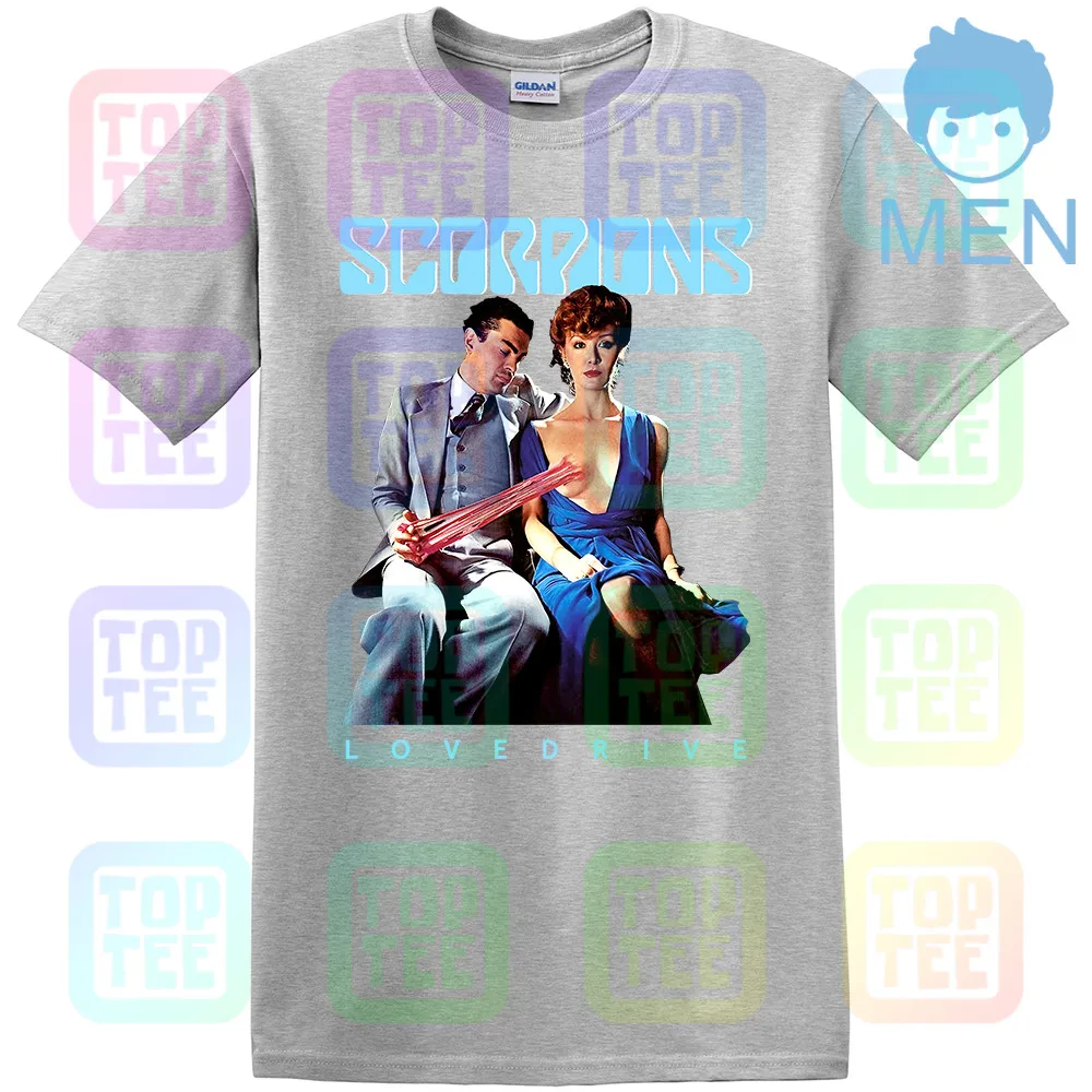 Футболка Scorpions Lovedrive Album Black Tee - Цвет: MEN-GRAY