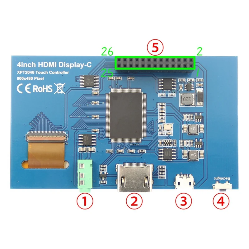 4,0 дюймов ЖК HDMI пресс-экран дисплей TFT ЖК-панель модуль 480x320 для Raspberry Pi 4B Raspberry Pi 3 Model B/B