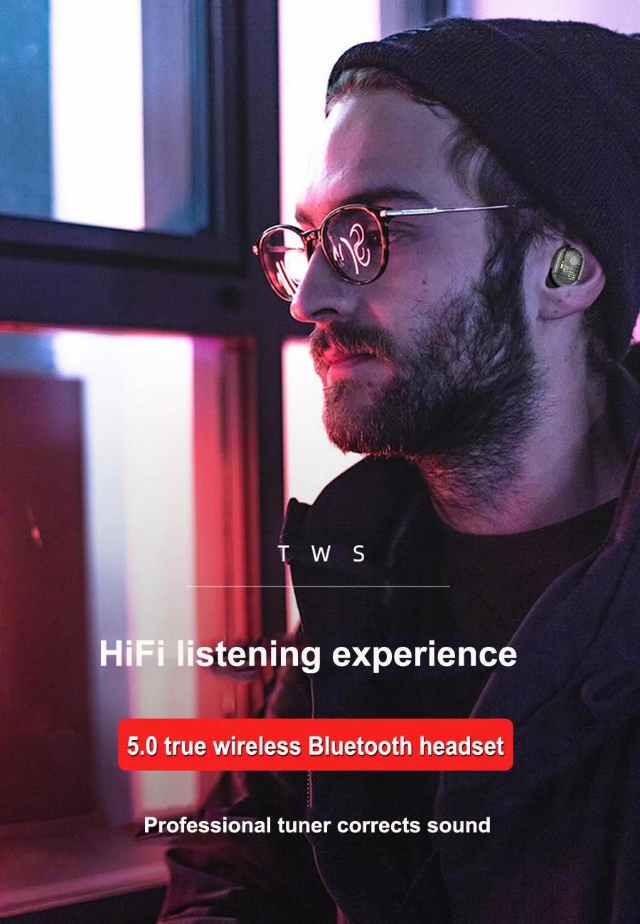 Роскошные 5,0 Bluetooth наушники мини беспроводные наушники с сенсорным управлением Tws стерео беспроводные наушники HiFi SBC гарнитура с микрофоном