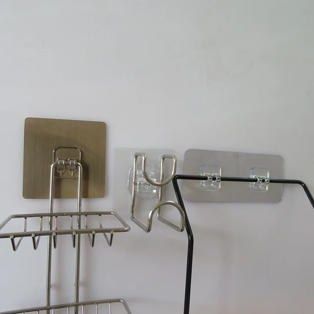 5/10Db Ragasztó Falhorog Fogas Erős Átlátszó Horgok Szívócsupa Szívó Fal Tartó Konyhai Fürdőszoba Horgokhoz - Image 3