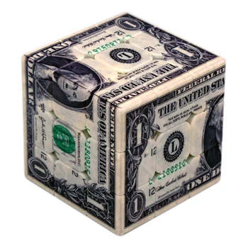 

UV Printing Dollar Pattern 3x3x3 Magic Cube Speed Cube Puzzle Toy for Brain Trainning