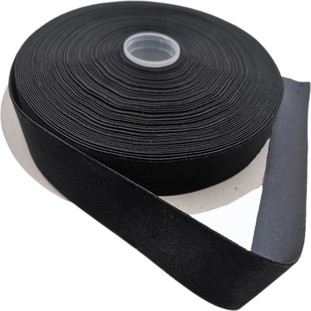 

25mm Black Single Face Velvet Ribbon for Handmade Wedding Party Decoration Gift Wrapping DIY Hair Bowknot Sewing 25yards Roll