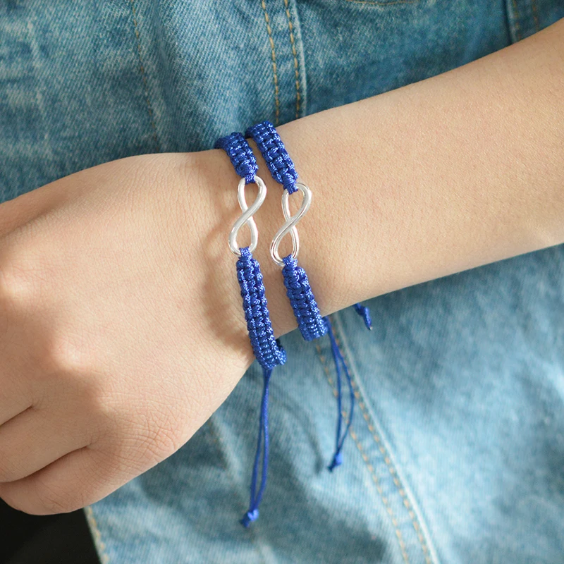 Infinity Braided kit Ribbon bracelet Friendship Bracelet Set 2pcs bracelet jewelry
