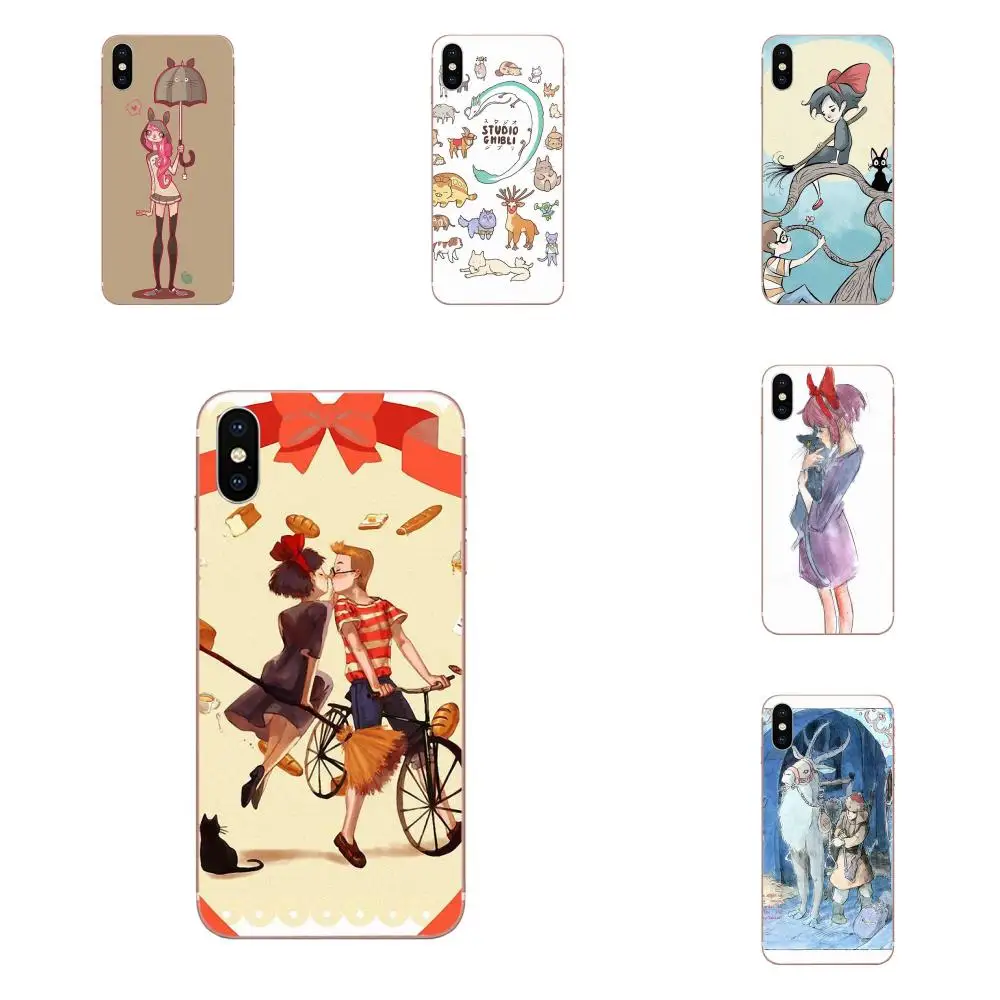 Kawaii Studio Ghibli Character Doodles For Apple iPhone X XS Max XR 4 4S 5 5C 5S SE 6 6S 7 8 Plus Top Detailed Phone Case | Мобильные