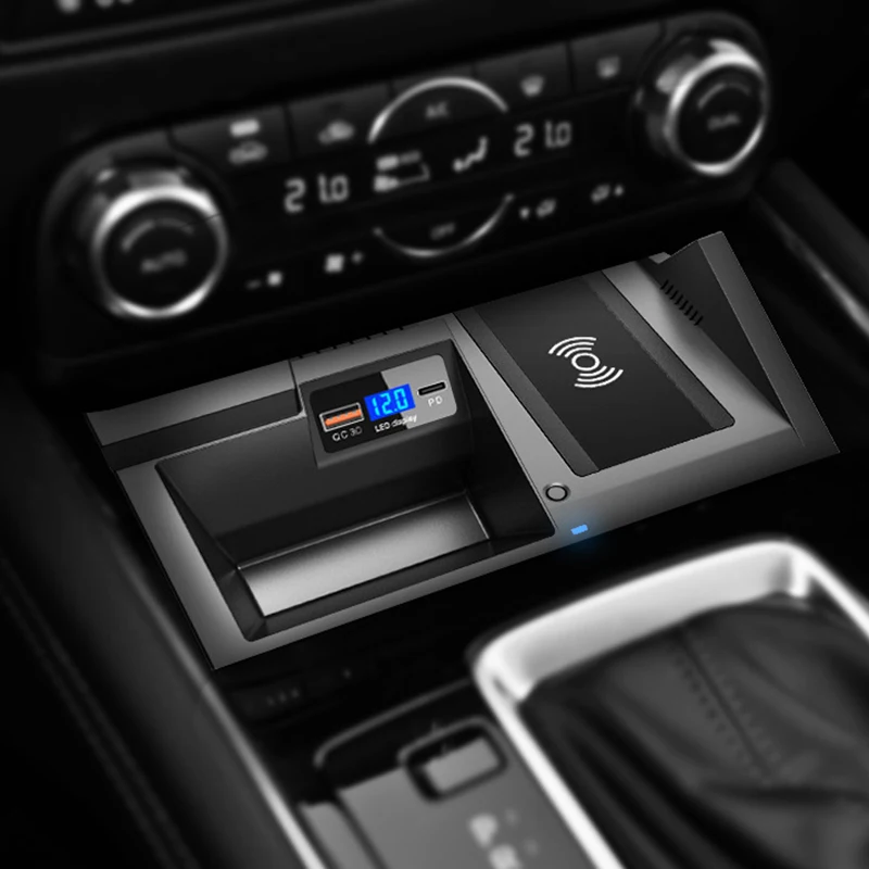 For Mazda CX5 CX-5 2017 2018 2019 2020 15W car QI wireless charging phone charger charging mobile phone holder accessories