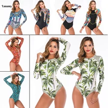 Lunamy, винтажный Цельный купальник с принтом, слитный купальник, Maillot De Bain Femme, сексуальный купальник на молнии спереди, женский купальник