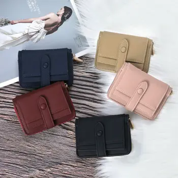 

Luxury Brand Leather Credit Card Holder Women Short Coin Purse Designer Mini Clutch Wallet Female Money Bag Small Wallets