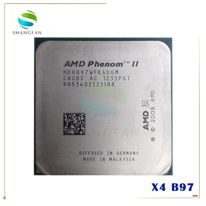 Четырехъядерный процессор AMD Phenom X4 B97 для настольных ПК разъем AM3 HDXB97WFK4DGM|socket am3|amd