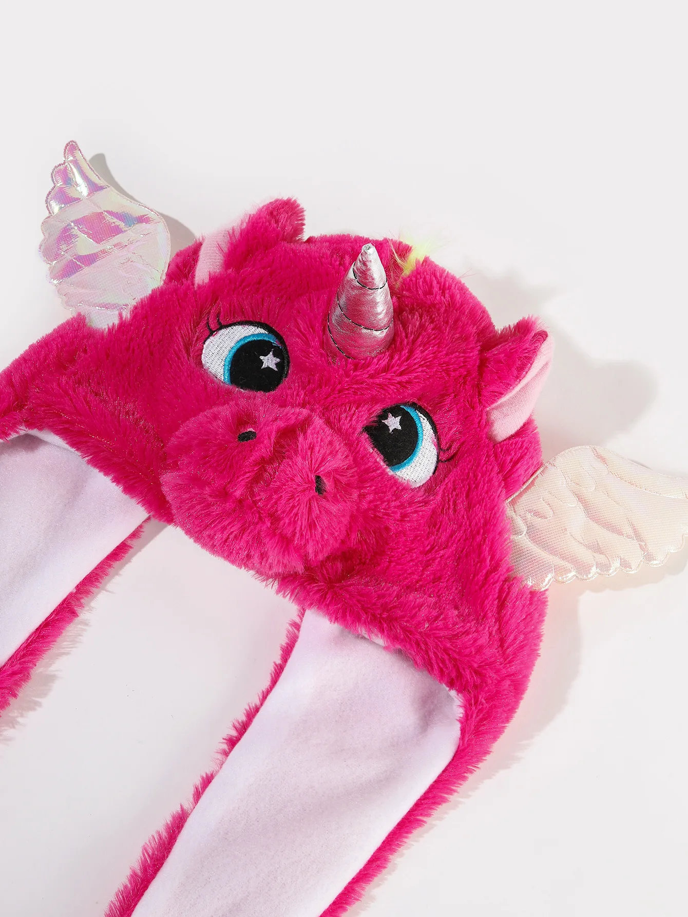 Fluffy Unicorn Fleece Hat With Wings