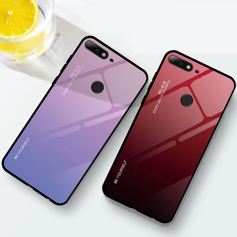Чехол для телефона GerTong для huawei 7C Pro Global Gradient из закаленного стекла, чехлы для ПК для Honor 7A Pro aum-l29 DUA-L22 Coque Fundas