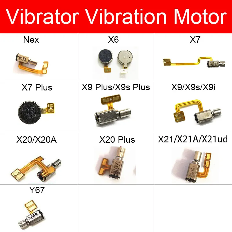 

Motor Vibrator For Vivo X6 X7 X9 X9s X9i X20 X20A X21 X21A X21ud X21i X21ia Plus Nex Vibration Motor Flex Cable Repair Parts