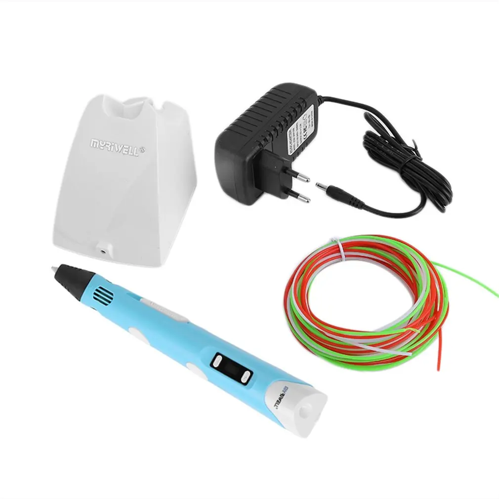 

DIY1.75mm ABS/PLA 3D Print Pen Maker Filament with Power Adapter 4 Generations Smart 3D Printing Pen Gift For Kids EU Plug