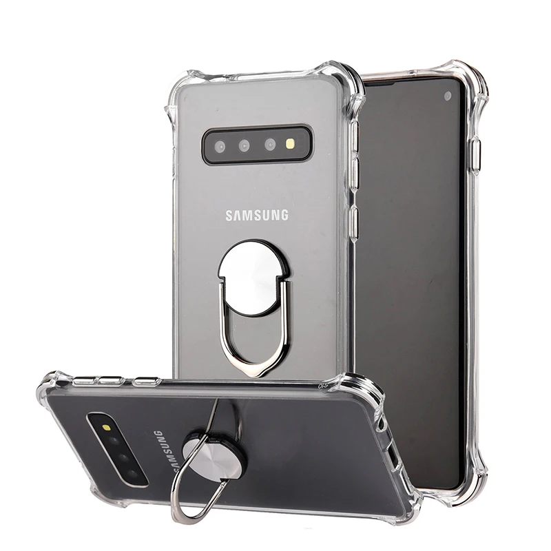 

Finger Ring stand Case for Samsung S10 S9 Plus S10e Clear Acrylic Anti-shockproof Magnet Holder Cover For Galaxy A80 A70 A50 A20