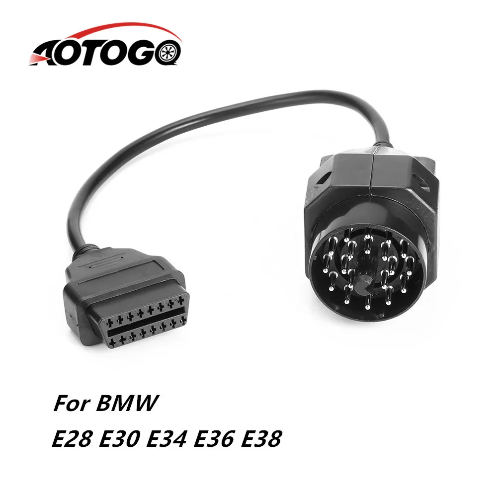 1 шт. адаптер OBD II для BMW 20 pin к OBD2 16 PIN разъем e36 e39 X5 Z3 pin|Кабели и коннекторы