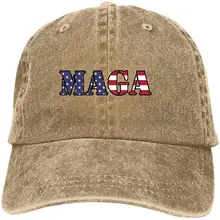 MAGA двойная Пряжка Регулируемая ковбойская индивидуальная Ретро ковбойская шляпа