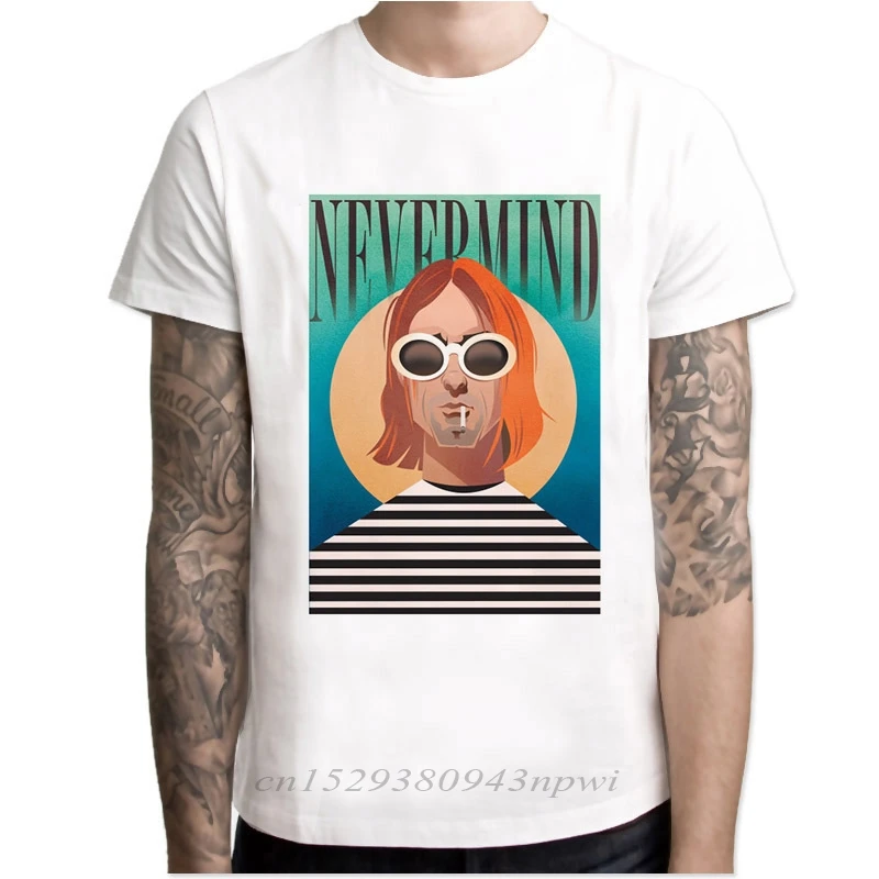 Nevermind T-Shirt Da Uomo Rock N Roll Smoking Hipster Pattern Print T Shirt O-Collo Top Fashion Mens Tee Shirt Tshirt Cotton