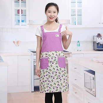 

Oil-proof Strap With Interwoven Slip Apron Ladies Cooking Sleeveless Waterproof Apron H Shoulder Strap Home Accessories