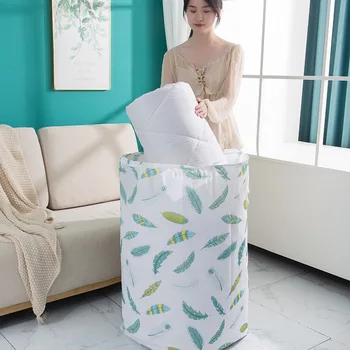 

NEW Waterproof Portable Clothes Storage Bag Folding Closet Pillow Quilt Organizer Blanket Large Capacity PEVA Y9Y090A11