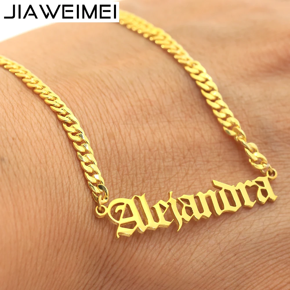 Old English Font Jewelry Necklace 