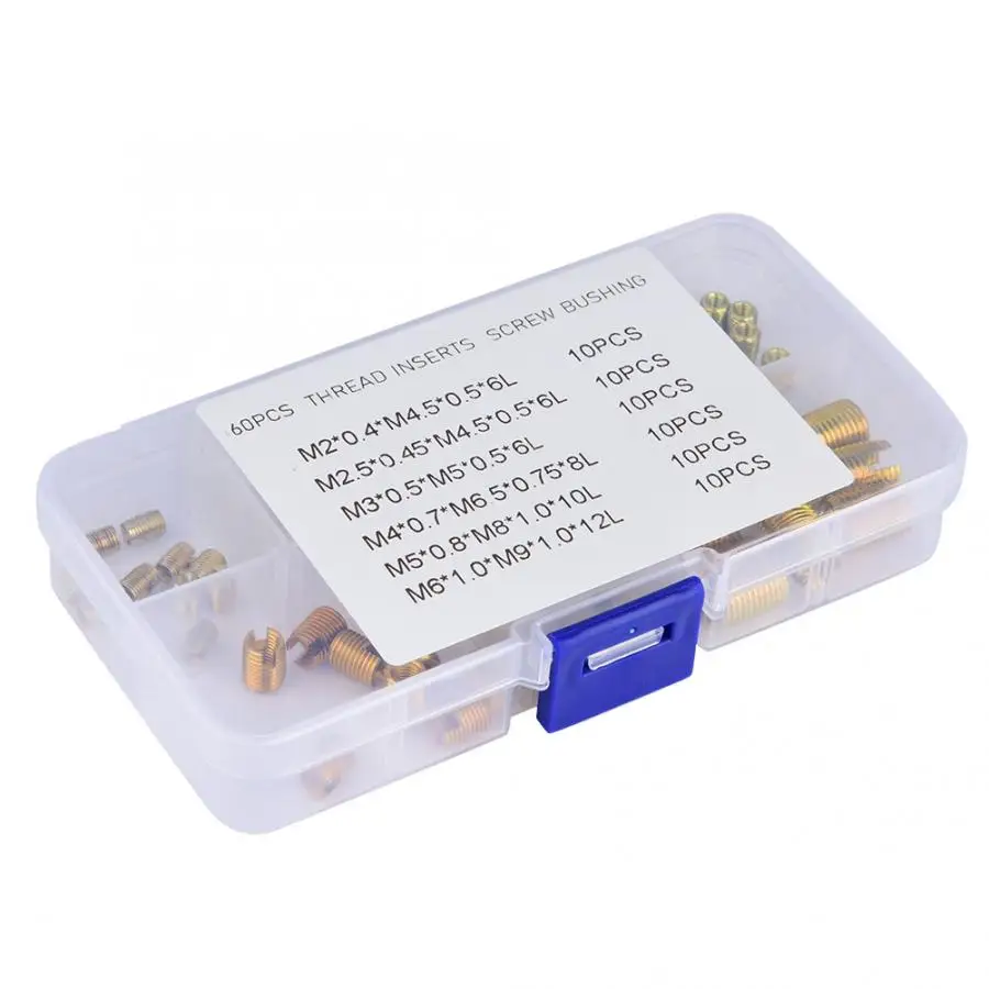 

60pcs 302 Type Stainless Steel Insert For Hardware Repair Tools Carbon Steel Self-tapping Screw Thread Inserts Accessories