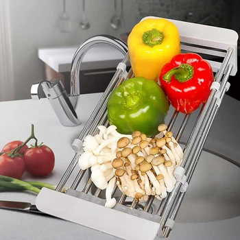

Multi-function Drain Basket Storage Tool Sink Filter Shelf Sponge Towel Hanging Drainage Storage Kitchen Rack