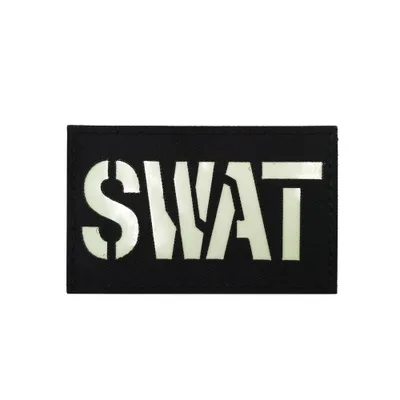 ПВХ Каратель SWAT IR патч Мультикам боевой дух отражающая вставка Светящиеся в темноте значки Военный Патч - Цвет: 3