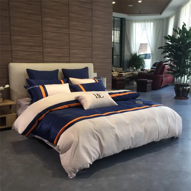 style 6 Chpermore Европейский минималистичный Комплект постельного белья пододеяльник из хлопка наборы простыни наволочки 3/4 шт Твин Квин Кинг Размер - Цвет: style 6