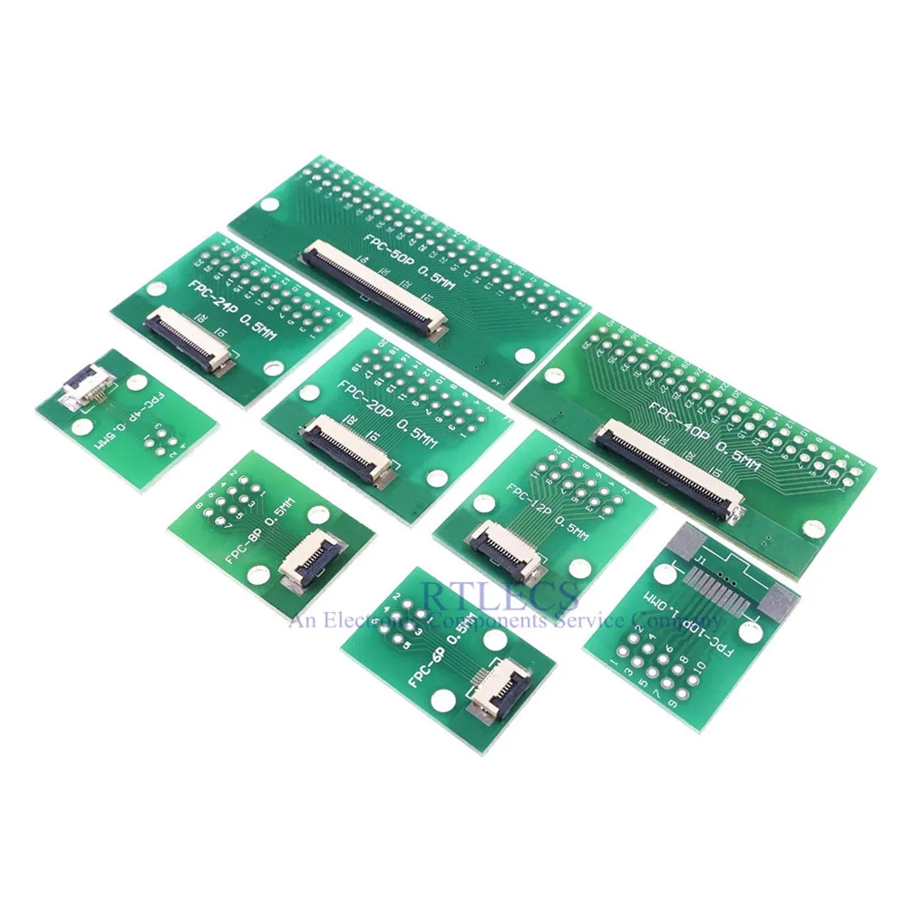 2 шт. FPC FFC 4 6 8 10 12 20 24 30 40 50 60 контактный адаптер 0 5 мм до 54 x мм|adapter converter|adapter pcbadapter pin |