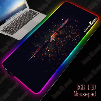 

Yuzuoan Mechanical Gun HD USB RGB Control Mouse Pad Color Light LED Secondary Tube Game Player Desktop Computer Mat for CSGO/LOL