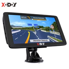 Xgody-navegador GPS para camión, pantalla táctil de 7 pulgadas, parasol, navegación GPS para coche sin Bluetooth, 256M + 8G, mapa de América y Europa