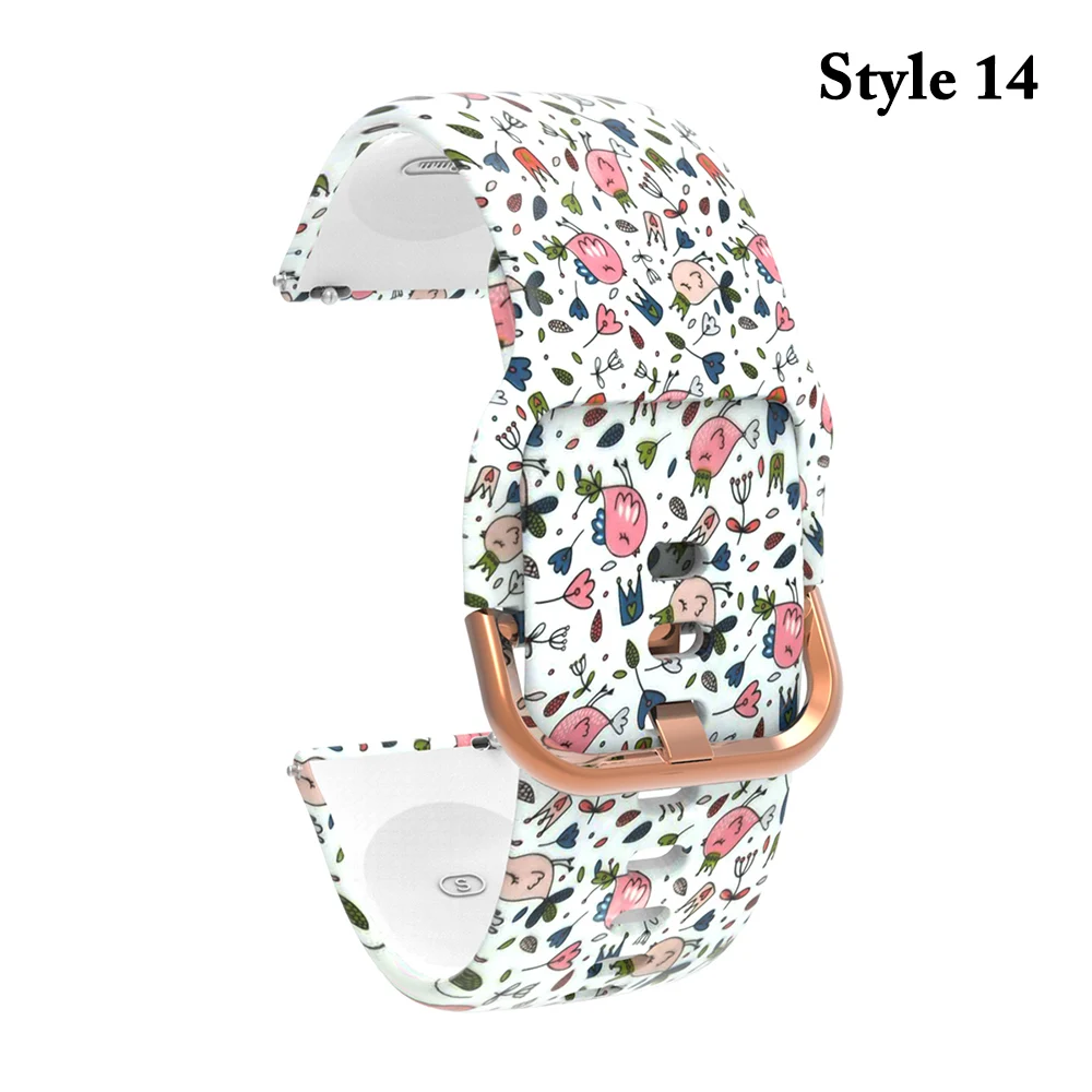 Style 14 Камуфляж Силиконовый ремешок для часов 20 мм для samsung Galaxy Watch Active/Active 2/42 мм с рисунком и на ремешке ремешок для смарт-браслета Amazfit Bip Lite - Цвет ремешка: Style 14