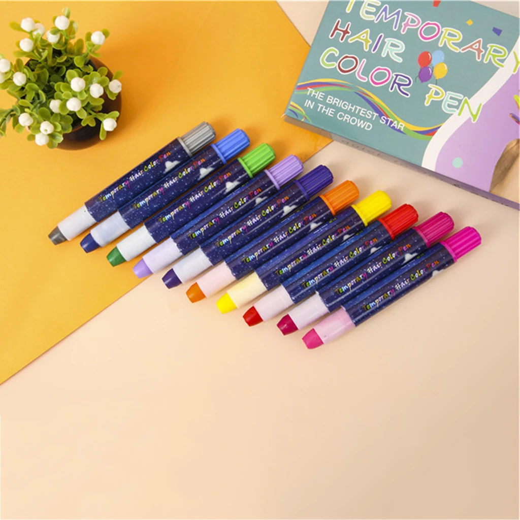 Salon Home Hair Chalk Pens Party Gift Toys Hair Color Painting Bright Kit