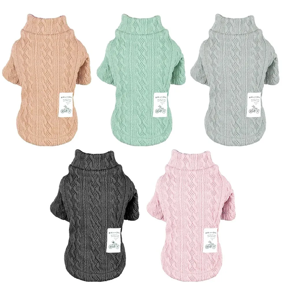 

Hot Classic Solid Puppy Dog Sweater Winter Warm Clothing for Small Dogs Costume Chihuahua Coat Knitting Crochet Clothes Jersey