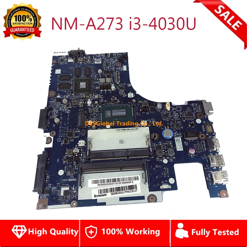

For Lenovo Z40-70 G40-70M Laptop Motherboard SR1EN i3-4030U Mainboard ACLUA ACLUB NM-A273 Working Perfectly Fast Shipping