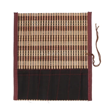 

Painting Brush Holder Bamboo Rolling Bag Calligraphy Pen Case Curtain Pack