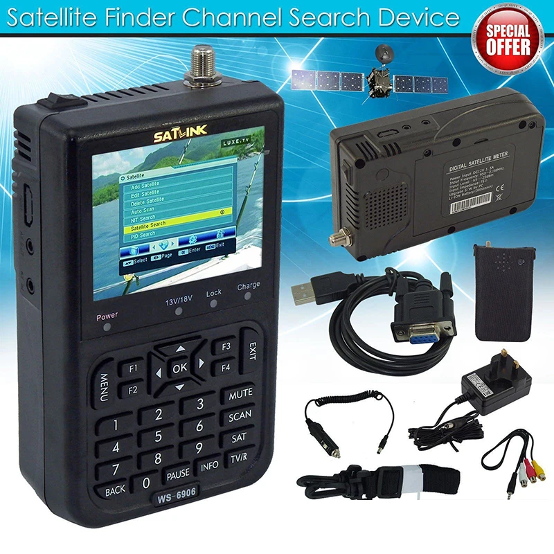 Signal Finder Powstro Digital Satellite Meter SATlink WS 6906 DVB S FTA