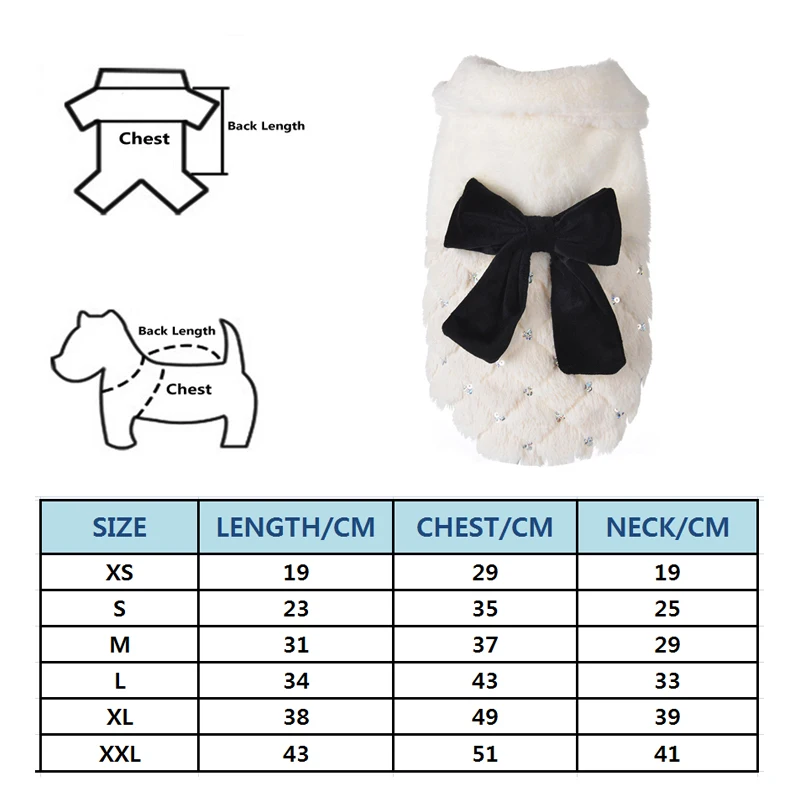 Одежда для домашних животных элегантное роскошное меховое зимнее пальто для маленьких собак, кошек, одежда с бантом для чихуахуа, высококачественное пальто для собак и кошек