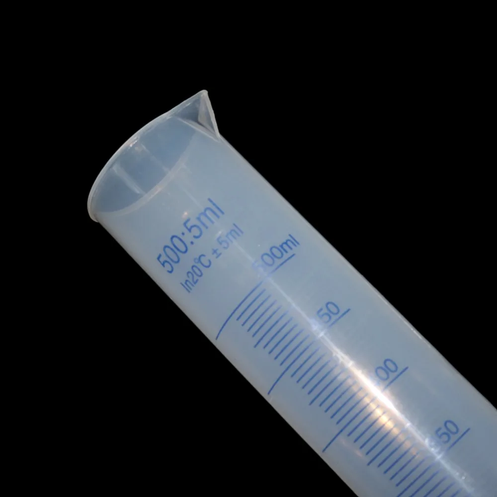 Plastic Liquid Measurement Graduated Cylinder Lab Supplies 10ml 25ml 50ml 100ml 250ml 500ml