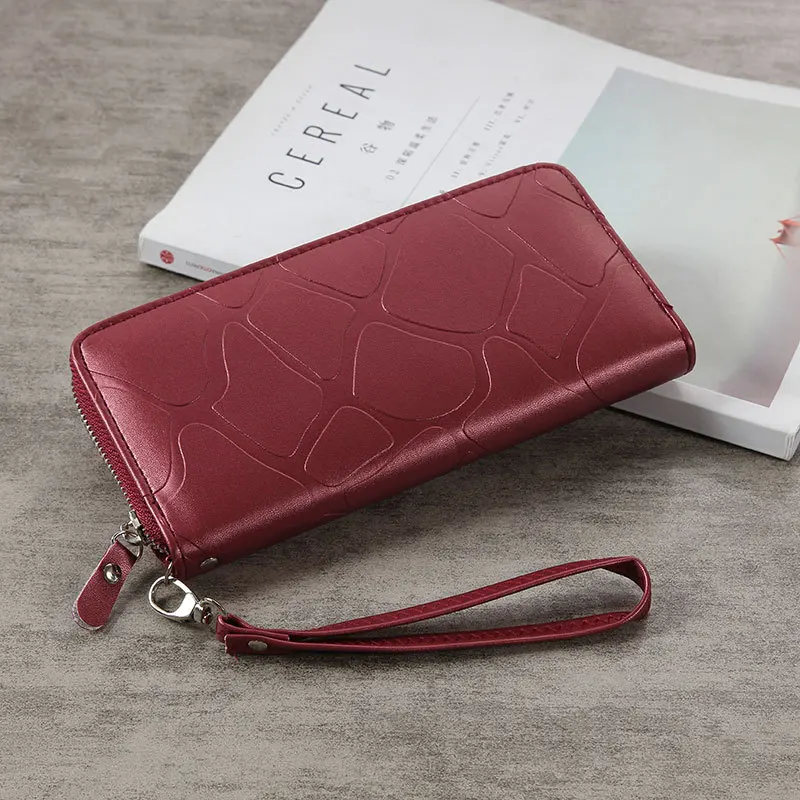 

Large stone pattern wallet new Korean version of the zipper ladies wallet long clutch purse womens wallet luxury wallet