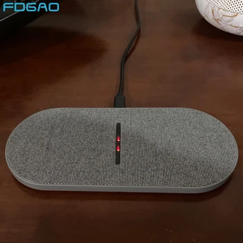 2 in 1 30W Dual Seat Qi Wireless Charger for Samsung S21 S20 Double Fast Charging Pad For IPhone 13 12 11 XS XR X 8 Airpods Pro 1