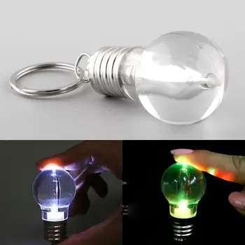 

Lamp Silver Lights Bulb LED Key Xmas Flash Bright Mini Keychain Gift Torch Colorful Cute