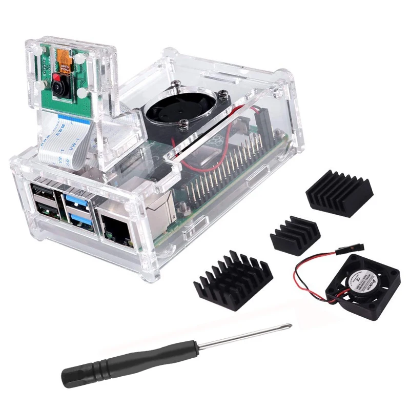 Чехол для Raspberry Pi 4 B с пассивным охлаждающим вентилятором акриловый чехол