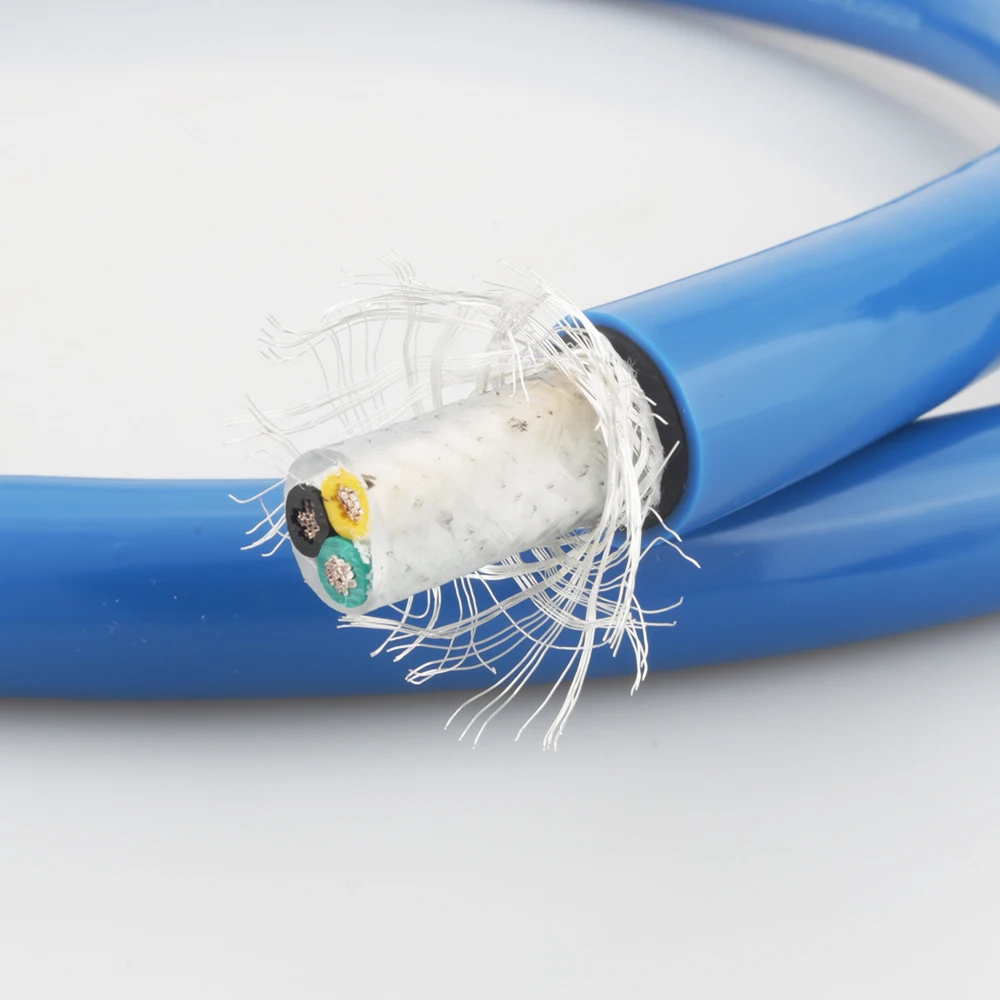 US $22.00 Audicrast P111Hifi Performance DIY Power Cable EMC Shielded OFC Silver Plated Power Cable Bulk Cable